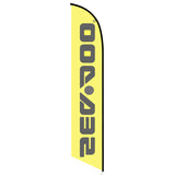 15' Sea-Doo Feather Flag custom printed with company logo