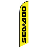 15' Sea-Doo Feather Flag custom printed with company logo
