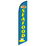 15' Seafood Feather Flag with custom printed graphics