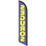 15' Seguros Feather Flag printed to your specs