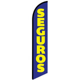 15' Seguros Feather Flag printed to your specs