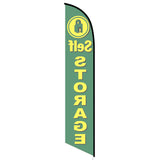 15' Self Storage Banner Flag custom printed with company logo