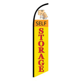 15' Self Storage Yellow Feather Flag customized with your graphics