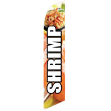 15' Shrimp Feather Flag with custom printed graphics