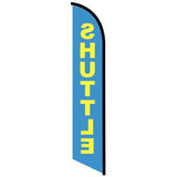 15' Shuttle Feather Flag with custom printed logo
