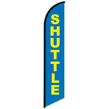 15' Shuttle Feather Flag with custom printed logo