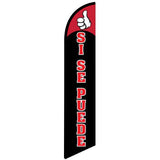 15' Si Se Puede Swooper Flag custom printed with company logo