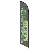15' Simplemobile Wireless Unlimited Talk Text Web Feather Flag with your custom brand