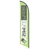 15' Simplemobile Wireless Lime Feather Flag printed to your specs