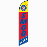 15' Smog Check Swooper Flag printed with custom graphics