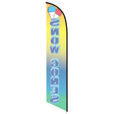 15' Snow Cones Feather Flag personalized with logo