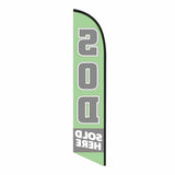 15' Sod Sold Here Feather Flag with personalized logo