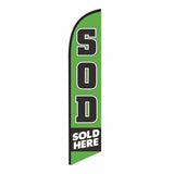 15' Sod Sold Here Feather Flag with personalized logo