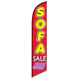 15' Sofa Sale Feather Flag customized with your graphics