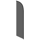 15' Solid Black Feather Banner Flag printed in full color