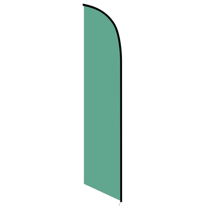 15' Solid Dark Green Color Feather Banner Flag