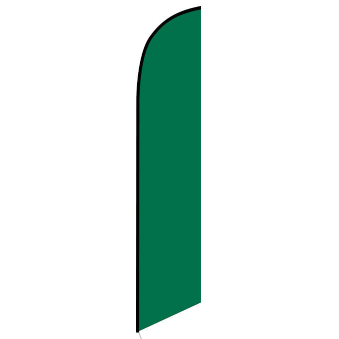 15' Solid Dark Green Color Feather Banner Flag