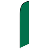 15' Solid Dark Green Color Feather Banner Flag