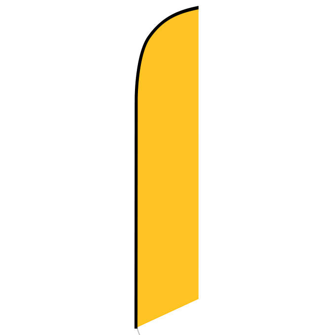 15' Solid Golden Yellow Colored Feather Banner Flag