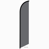 15' Solid Gray Feather Banner Flag