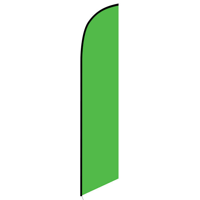 15' Solid Light Green Colored Feather Banner Flag