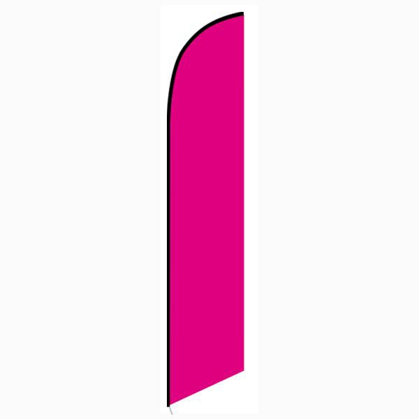 15' Solid Magenta Colored Feather Banner Flag