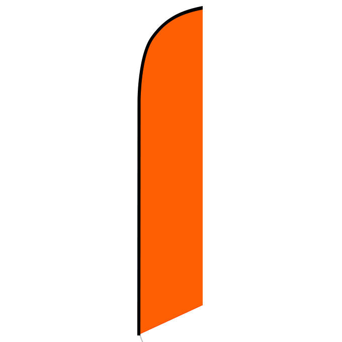 15' Solid Orange Colored Feather Banner Flag
