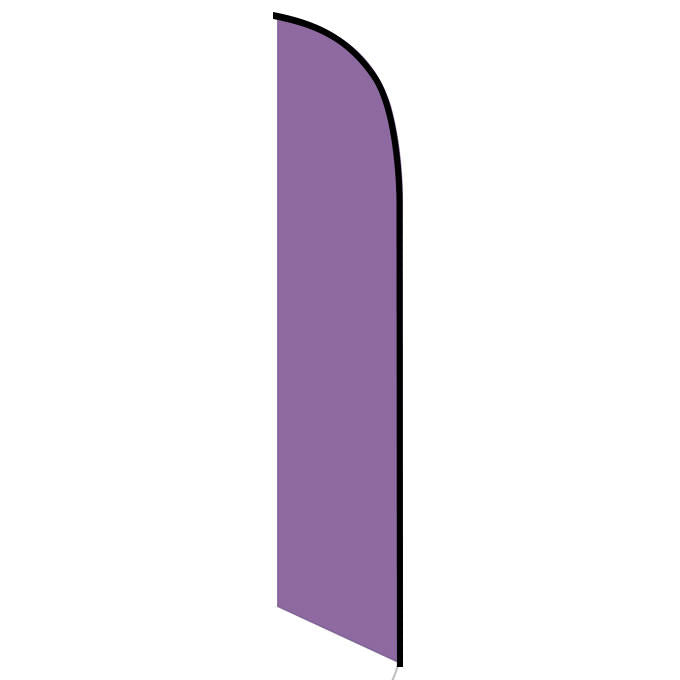 15' Solid Purple Colored Feather Banner Flag