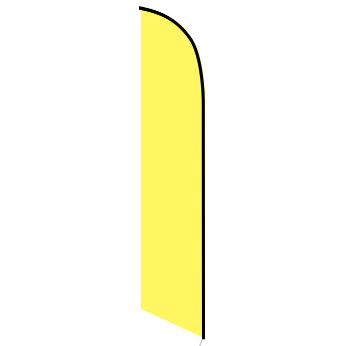 15' Solid Yellow Colored Feather Banner Flag