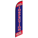 15' State Inspection Here Feather Flag customized with your graphics