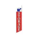 15' Storage (Red And White) Feather Flag printed with custom graphics