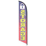 15' Storage Feather Flag with custom printed graphics