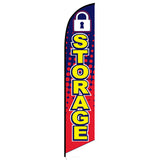 15' Storage Feather Flag with custom printed graphics