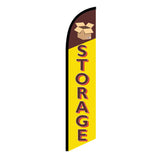15' Storage (Yellow And Brown) Feather Flag with custom printed logo
