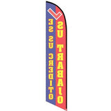 15' Su Trabjo Es Su Credito Banner Flag personalized with logo