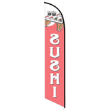 15' Sushi Feather Flag custom printed with company logo