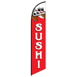 15' Sushi Feather Flag custom printed with company logo