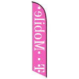 15' T-Mobile Feather Banner Flag printed with custom graphics
