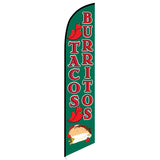 15' Tacos Burritos Feather Flag printed to your specs