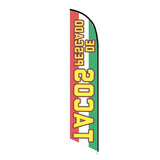 15' Tacos De Pescado Mexican Food Feather Flag with custom printed logo