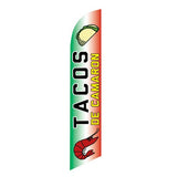 15' Tacos De Camaron Feather Flag personalized with logo