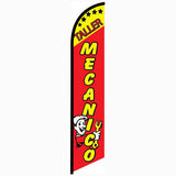 15' Taller Mecanico Feather Flag with custom printed graphics