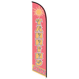 15' Tanning Salon Feather Flag with your custom brand