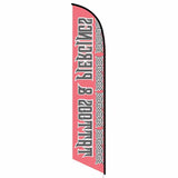 15' Tattoos And Piercings Feather Flag with your custom branding
