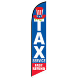 15' Tax Service Fast Refund Feather Flag printed to your specs