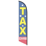 15' Tax Service Feather Flag With Stars personalized with logo