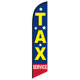 15' Tax Service Feather Flag With Stars personalized with logo