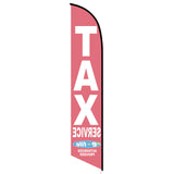 15' Tax Service Feather Flag E-File Red personalized with logo