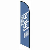 15' Telcel America Feather Flag with custom printed graphics
