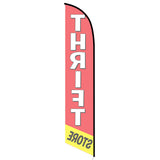 15' Thrift Store Feather Flag with custom printed graphics